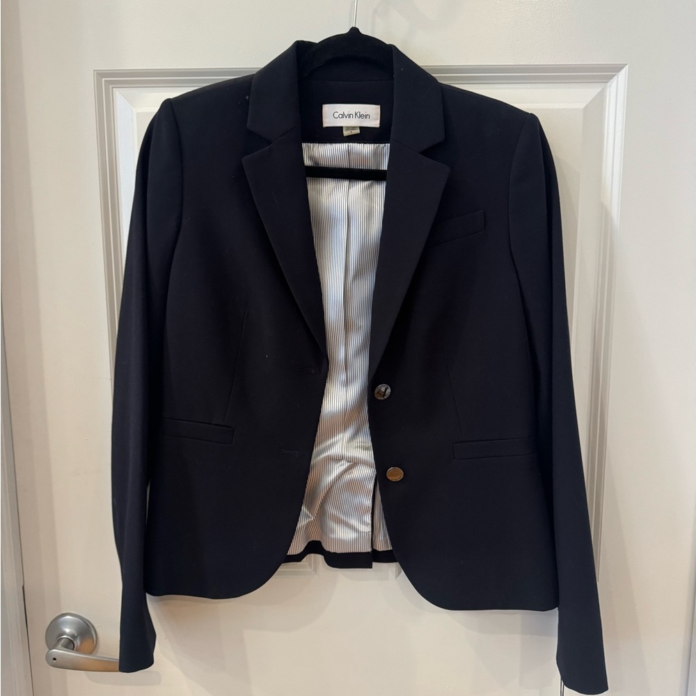 Calvin Klein Women's Navy Suit Jacket